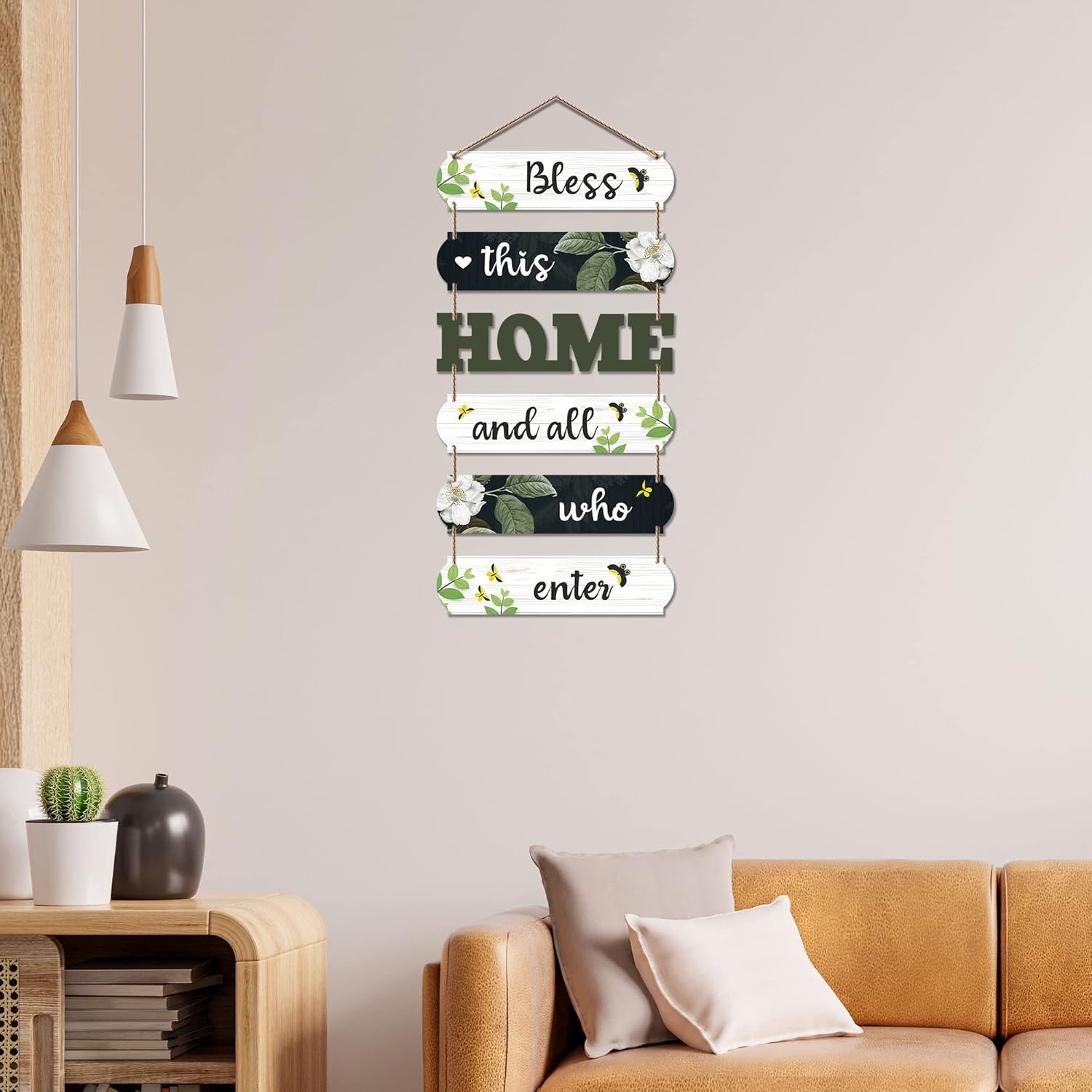 MDF Wooden Wall Art Hanger Set of Six