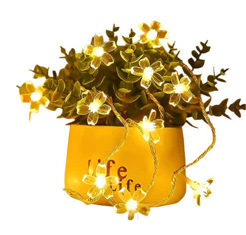 Silicone Flower LED String Lights for Decor