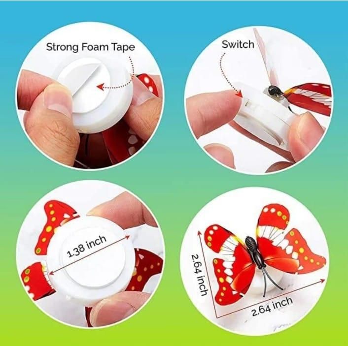 3D Butterfly LED Wall Lights Pack of Three