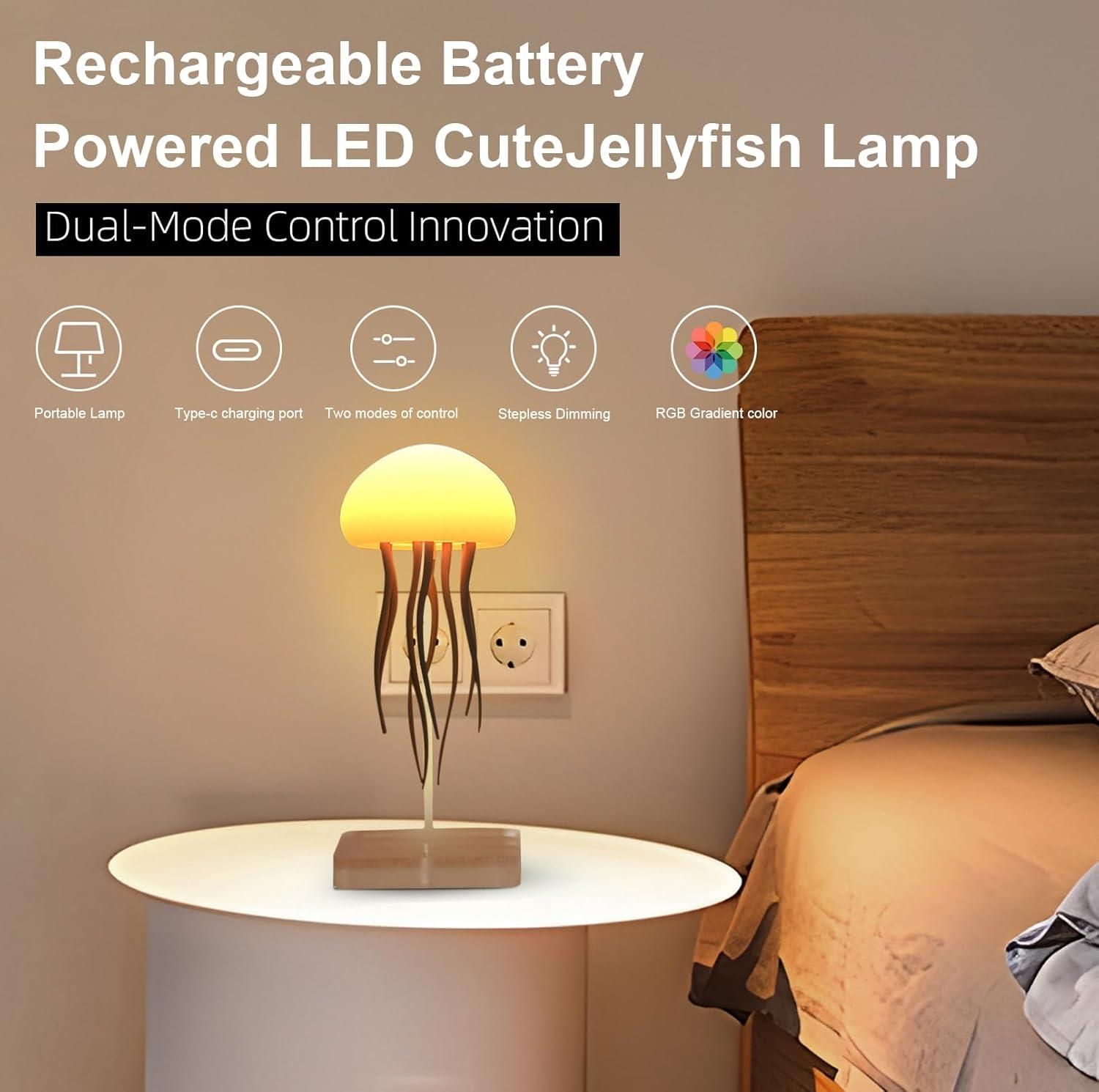 LED Jellyfish Color-Changing Night Light