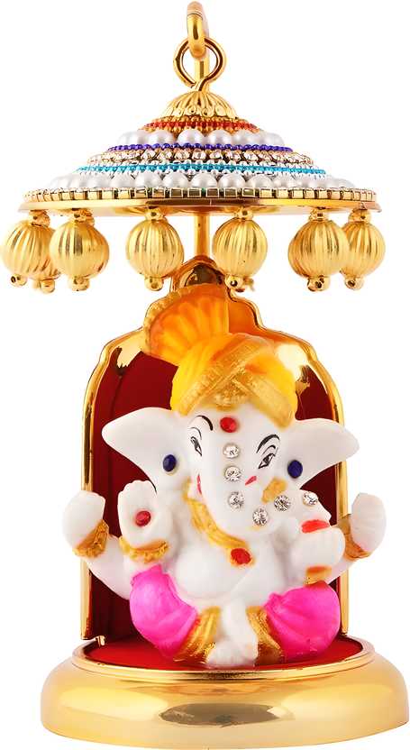 Multicolor Ganesh Ji Idol for Car Dashboard