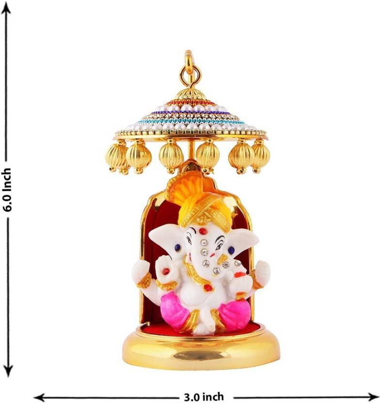 Multicolor Ganesh Ji Idol for Car Dashboard