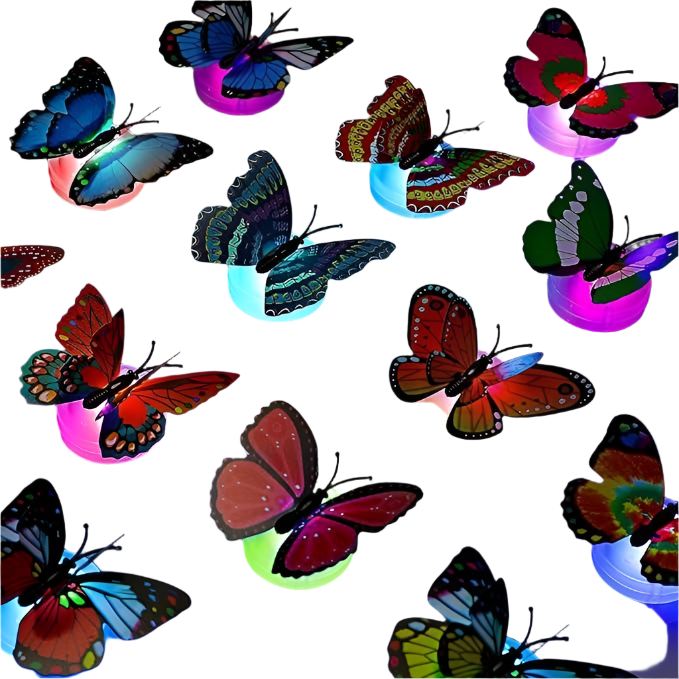 3D Butterfly LED Wall Lights Pack of Three