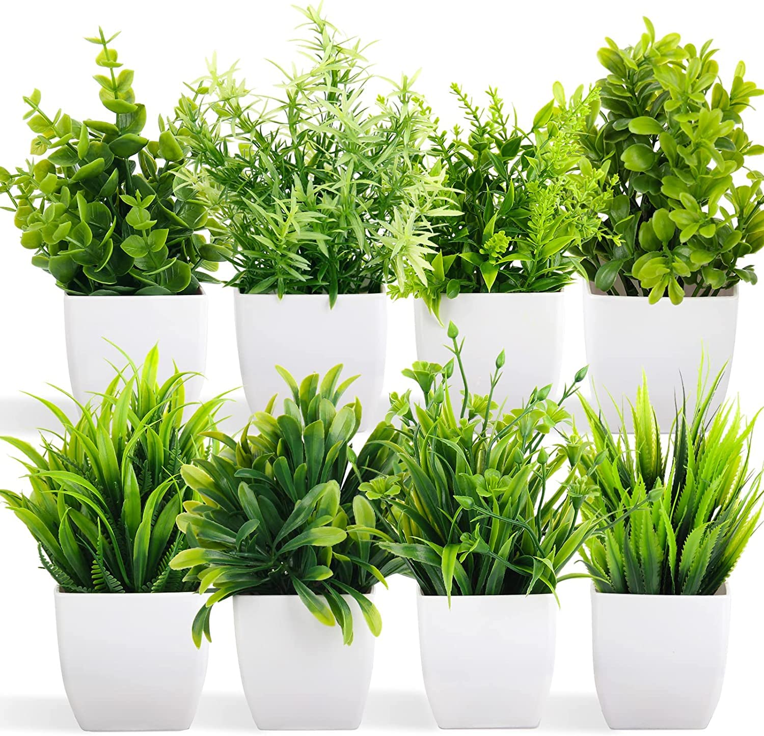 Dekorly Artificial Eucalyptus Plants Set of Eight